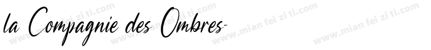 la Compagnie des Ombres字体转换